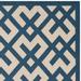 "Courtyard Collection 2'-7"" X 5' Rug in Beige Dk Beige And Aqua Weft - Safavieh CY7276-79A18-3"