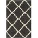 Dallas Shag Collection 4' X 6' Rug in Dark Grey And Ivory - Safavieh SGD257A-4