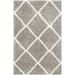 Hudson Shag Collection 4' X 6' Rug in Grey And Ivory - Safavieh SGH281B-4