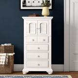 Beachcrest Home™ Delmy 4 Drawer 31" W Combo Dresser Wood in White | 57.63 H x 31 W x 18 D in | Wayfair 9F788425070E44BDA0462A14BB568998