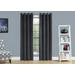 "Curtain Panel / 2Pcs Set / 54""W X 95""L / Room Darkening / Grommet / Living Room / Bedroom / Kitchen / Velvet / Polyester / Grey / Contemporary / Modern - Monarch Specialties I 9824"