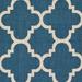 "Courtyard Collection 4' X 5'-7"" Rug in Blue And Beige - Safavieh CY6244-243-4"