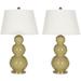 Pamela 28-Inch H Triple Gourd Ceramic Lamp (Set of 2) - Safavieh LIT4095L-SET2