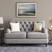 Canora Grey Niel 61" Charles of London Loveseat, Wood in Brown/Gray | 37 H x 61 W x 38 D in | Wayfair 5582E99E047B4813B23121F9DC0693A7