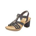 Rieker Damen 66506-00 Geschlossene Sandalen, Schwarz (Schwarz 00), 37 EU