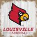 Louisville Cardinals 6'' x Team Logo Block