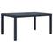 vidaXL Garden Table Anthracite 150x90x72 cm Plastic Rattan Look