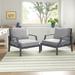 Lark Manor™ Analyssia Patio Chair w/ Cushions in Gray | 33 H x 31.88 W x 33 D in | Wayfair 6D66C40C0B3F4883AB67074FA93B51C7