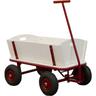 SUNNY Billy Chariot de Jardin, Bois - Rouge Chariot pour Jardin, Chariot Jardin 4 Roues Chariot de