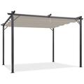 Pergola toit rétractable 4 pieds 3x4 M tonnelle taupe - Taupe