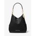 Michael Kors Lillie Large Pebbled Leather Shoulder Bag Black One Size