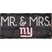 New York Giants 6'' x 12'' Mr. & Mrs. Sign