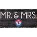 Texas Rangers 6'' x 12'' Mr. & Mrs. Sign