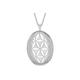 Tuscany Silver Women's Sterling Silver Rhodium Plated 20 x 31.5 mm Oval Art Deco Locket Pendant Curb Chain Necklace of Length 46 cm/18 Inch