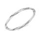 Carissima Gold Women's 9ct White Gold Twist Bangle