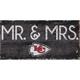 Kansas City Chiefs 6'' x 12'' Mr. & Mrs. Sign
