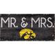 Iowa Hawkeyes 6'' x 12'' Mr. & Mrs. Sign