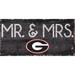 Georgia Bulldogs 6'' x 12'' Mr. & Mrs. Sign