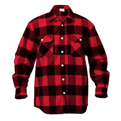 Rothco Extra Heavyweight Buffalo Plaid Flannel Shirt, Red Plaid, 4XL