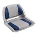 Wise Plastic Folding Boat Seat with 2 Color Cushions (Grey/Blue)