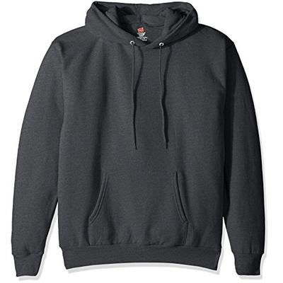 Hanes Men's Pullover Ecosmart Fleece Hooded Sweatshirt, Charcoal Heather, 2XL