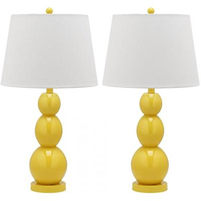 Safavieh Jayne Three Sphere Glass Lamp, Set of 2 Yellow