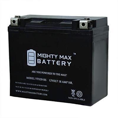 Mighty Max Battery YTX20-BS Power Sport AGM Series Sealed AGM Battery Brand Product
