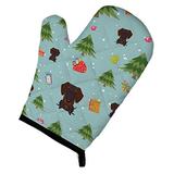 Caroline's Treasures BB4789OVMT Christmas Wire Haired Dachshund Chocolate Oven Mitt, Large, multicol screenshot. Outdoor Cooking directory of Home & Garden.