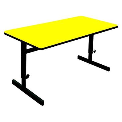 High Pressure Adjustable Height Computer Table (30 in. x 60 in./Yellow)