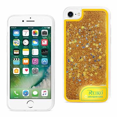 Reiko iPhone 7 Case With Flowing Glitter And Led Effect - Yellow