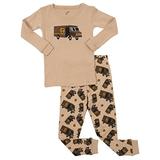 Leveret Boys UPS 2 Piece Pajama Set 100% Cotton Beige 4 Toddler screenshot. Sleepwear directory of Clothes.