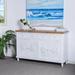 Sand & Stable™ Finsbury 60" Wide 4 Drawer Sideboard Wood in White/Brown | 37 H x 27.17 W x 18 D in | Wayfair 09C29EE54CC141E5B2D0AABC74FE6DDB
