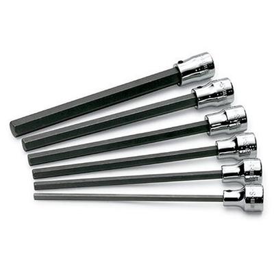 SK Hand Tools 19726 6-Piece 3/8-Inch Drive Metric Long Hex Bit Socket Set