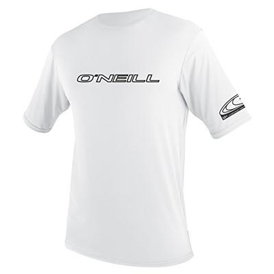 O'Neill Youth Basic Skins UPF 50+ Short Sleeve Sun Shirt, White,14