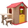 LittleTom Casetta gioco per bambini e bambine incl 1 tavolo 2 sgabelli casa di plastica per interni