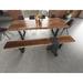 Union Rustic Lemay Iron Trestle Dining Table Wood/Metal in Black/Brown/Gray | 30 H x 79 W x 39 D in | Wayfair 8A331D301F4D427CBD7F8931D5C93661