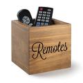 Winston Porter Remote Solid Wood Box Solid Wood in Brown | 5 H x 5 W x 5 D in | Wayfair C9A1CD5162134BA8AE6614586088B467