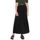 ONLY Damen Maxi Falten Rock | Einfarbiger Plissee Skirt mit Gummizug | Wadenlanges Basic ONLVENEDIG, Farben:Schwarz, Größe:L