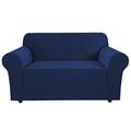 BellaHills Super Stretch Sofa Covers Couch Covers Sofa Slipcovers Furniture Protector for Sofas/Kids/Pets | Form Fitted Jacquard with Elastic Bottom, Thick Soft Non Slip (2 Seater，Navy)