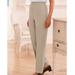 Blair Women's Silhouette Slimmers® Gabardine Pants - Grey - 10 - Petite Short