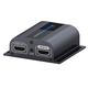 PremiumCord HDMI Extender bis zu 60m über Patchkabel Cat6 / Cat6a / Cat7 + Lokales HDMI Port, LAN Kabel, Metallgehäuse, Kompatibel mit Full HD 1080p 60Hz