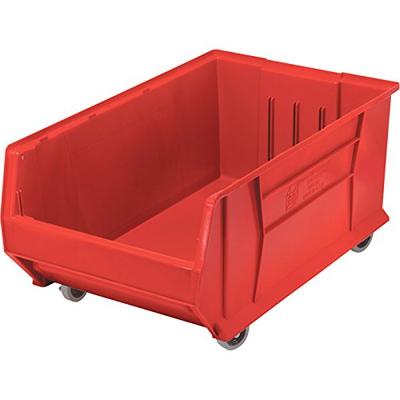 Quantum QUS985MOB Plastic Storage Stacking Hulk Container, 30-Inch by 18-Inch by 15-Inch, Red, Case