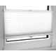 White Pleated Blinds 18 Width Sizes, Easy Fit Install Plisse Conservatory Blinds 200cm Drop (120cm Wide)