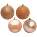 Vickerman 445105 - 4.75" Rose Gold 4 Assorted Finish Ball Christmas Tree Ornament (4 pack) (N591258A)