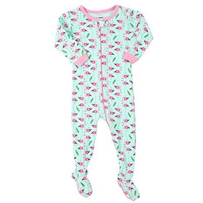 Leveret Flamingo Footed Pajama Sleeper 100% Cotton 6-12 Months