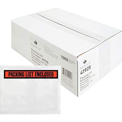 Packing/Invoice Envelope, 7"x5.5", 1000/BX, White, Sold as 1 Box