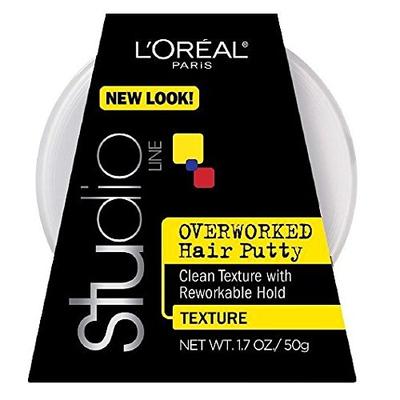 L'Oreal Paris Studio Line Overworked Hair Putty, 1.7 Ounce (Pack of 4)