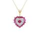 Ivy Gems 9ct Yellow Gold Ruby & 0.015ct Diamond Heart Pendant with 46cm Chain