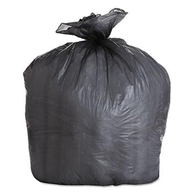 Boardwalk 434722BLK High-Density Can Liner 43x47 56gal 19 Mic Equiv. Black 25 Bags/RL 6 RL/CT