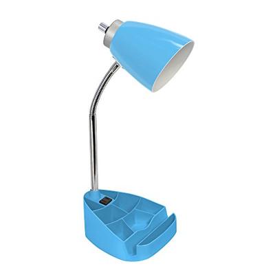 Limelights LD1057-BLU iPad Tablet Stand Book Gooseneck Organizer Desk Lamp with Holder and Charging